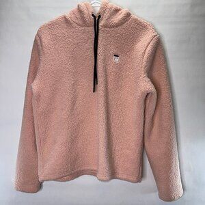 𝅺fila Pink Sherpa Hoodie Sweater S